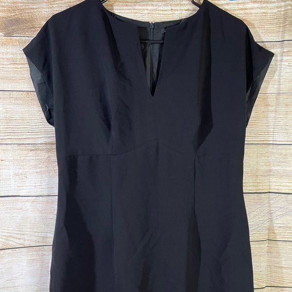 Genevie v-neck sheath black formal dress women Size Large - Picture 6 of 12
